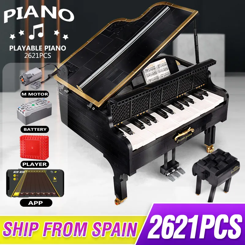 MOC Technic серия Grand piano Motor Keizer модель образования строительные блоки кирпичи детские