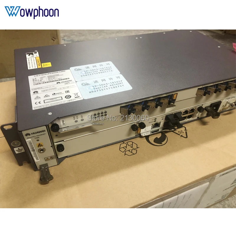 Оригинальный корпус Huawei OLT MA5608T + 1 * плата управления MCUD1 блок питания MPWD GPBD 8 PON