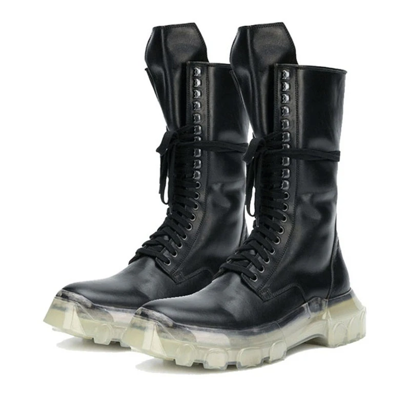 Transparent combat boots Clearance