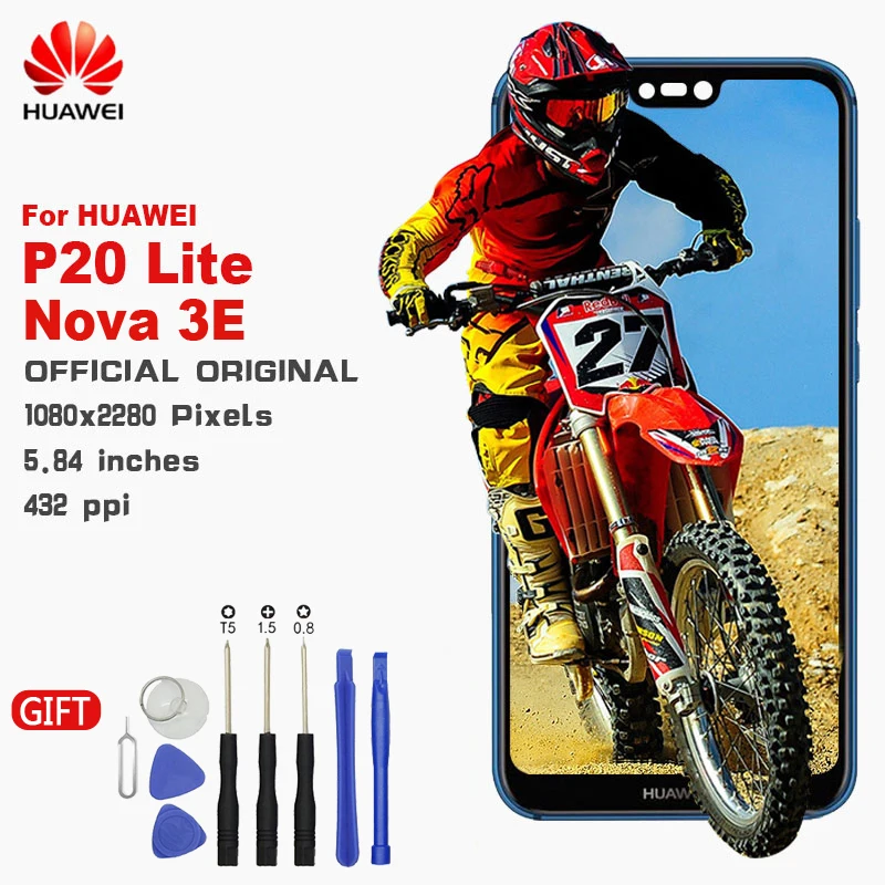 Huawei lcd сенсорный экран с рамкой дисплей для huawei P20 Lite/Nove 3E ANE-LX1 ANE-LX3 Замена ЖК-дисплей s