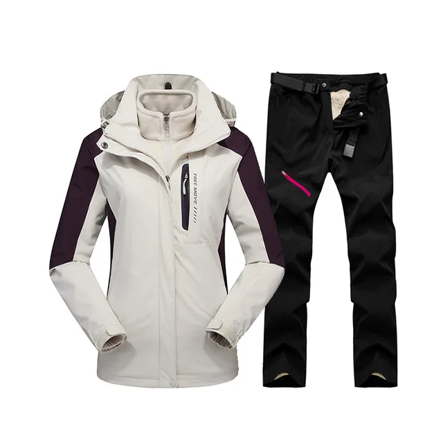 US $28.48 Winter Ski suit For Women High Quality Ski Jacket Pants Snow Warm Waterproof Windproof Skiing Snowb