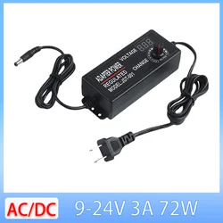 9-24V 3A 72W AC/DC Adapter Switching Power Supply Regulated Power Adapter Display EU Plug High Quality