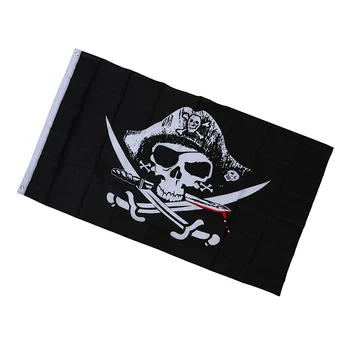 

New Pirate flags Caribbean skull head skull pirate skeleton sabre Jolly roger 150 x 90cm