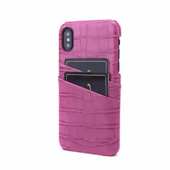

Fashion High-end Business Crocodile Pattern card Phone Case for iphone XS Max XS XR Anti-fall iphone 8 7Plus 8Plus 7 Cover