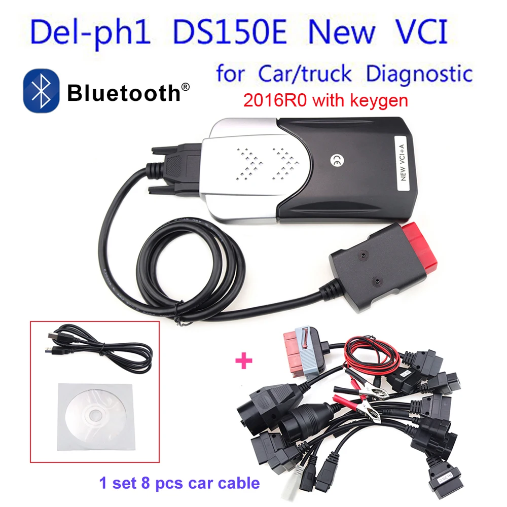 2019 obd2 сканер для delphis ds150e 2016R0 keygen bluetooth диагностический инструмент + 8