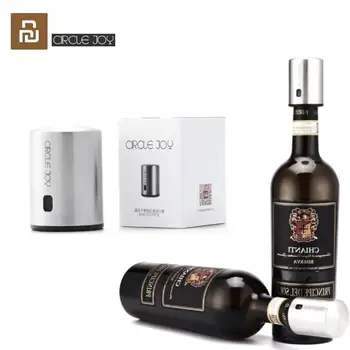 

Youpin Circle Joy Wine Stopper Round Stainless Steel Red Wine Mini Plug Vacuum Efficient Preservation Memory Integration gift