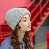 Xthree Beanie sombrero para las mujeres invierno sombrero de piel de conejo solideos caliente sombrero gorra sombreros sombrero ► Foto 3/6