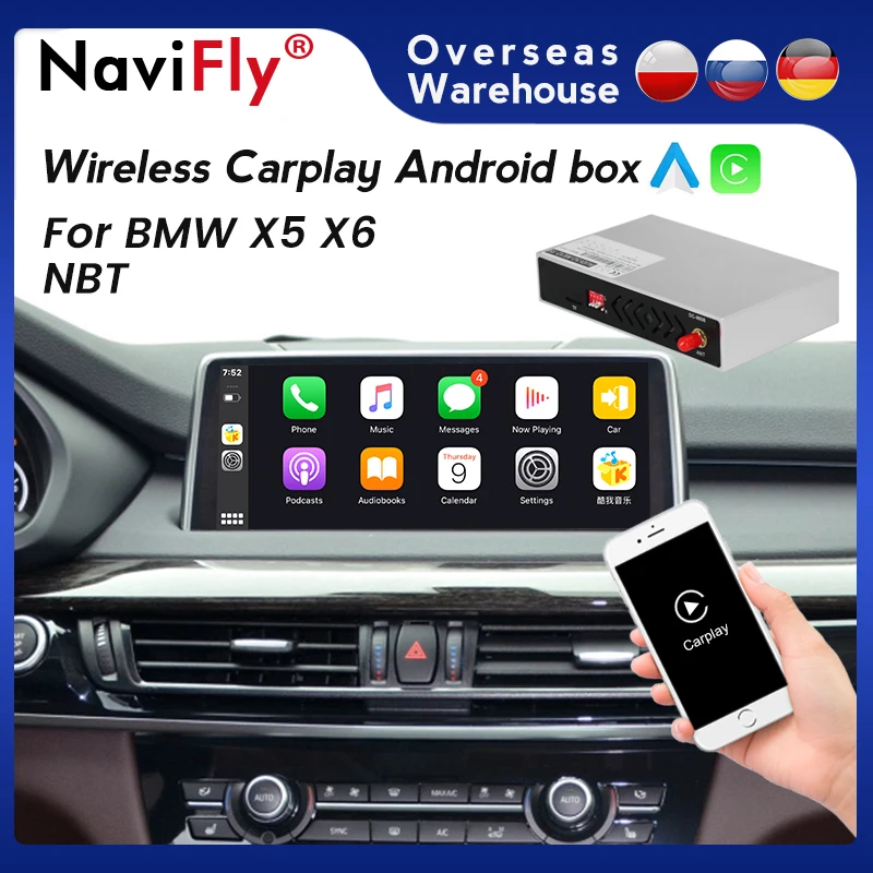 Адаптер Apple carplay автоматический дополнительный интерфейс android для BMW X5 X6 NBT