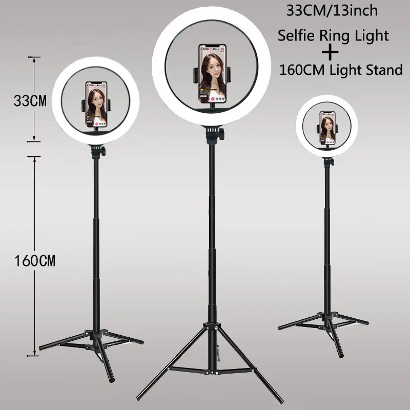 

Dimmable Video Lights Selfie LED Ring Light, USB Ring Lamp with Tripod, Light Rim for Doing TikTok, Youtube