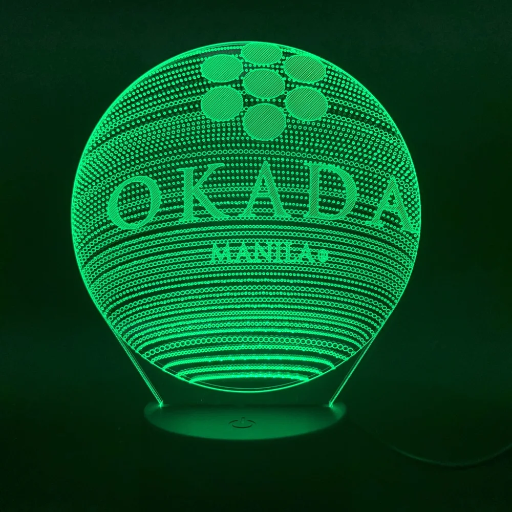 3d лампа с питанием от аккумулятора Okada, отель Манила, потрясающий подарок для детей, 7 цветов, с пультом дистанционного управления, светодиодный ночник, светильник, украшение для помещений