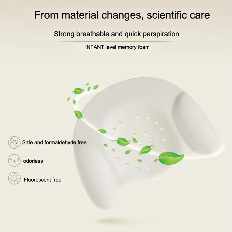 Baby Pillow Memory Foam Newborn Nursing Pillow 0-2 Years Safety Odorless Baby Pillow Cartoon Print Bedding Infant