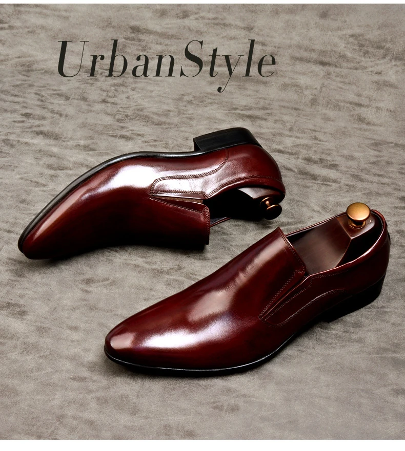 Мужская повседневная обувь из натуральной кожи; деловые модельные туфли; банкетный костюм; мужские брендовые броги; свадебные туфли оксфорды для мужчин; цвет черный, красный