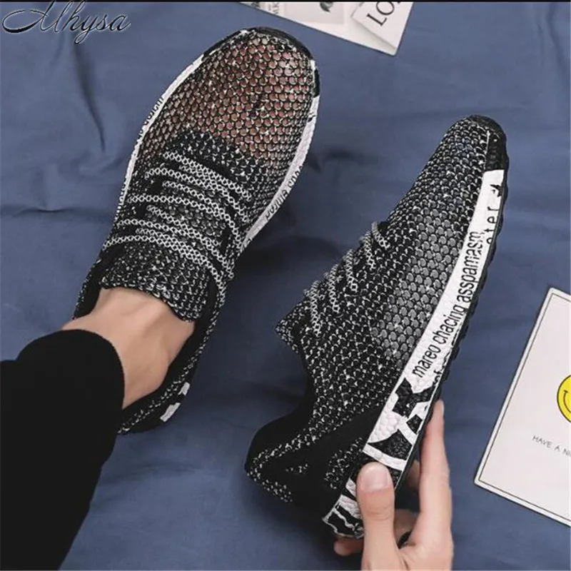 

2019 men's new casual shoes men's comfortable spring brand mesh flat shoes fashion comfortable breathable sneakers L516