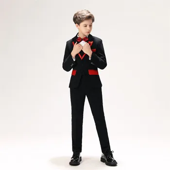 

YuanLu Boys Suits Black Blazer Costume For Wedding Piano Performance Boys Dress Jacket Autumn & Winter Kids Suits Child Clothes