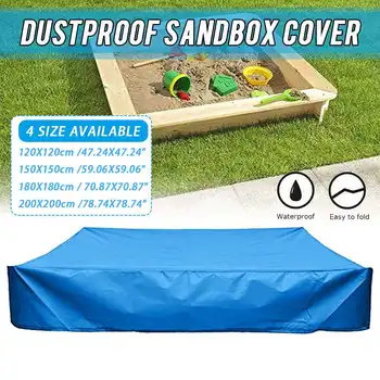 

Square Garden Oxford Sandbox Sandpit Dust Cover Multifunction Dustproof Waterproof Canopy Shelter with Drawstring 4 Sizes