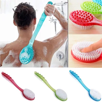 

1pc Body Back Cleaning Brush with Long Handle Bathroom Shower Back Brush Scrubber Massager Back Exfoliating Skin Cleaning Tools