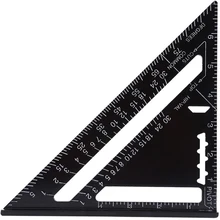 

7 Inch Speed Square Layout Tool Aluminum Alloy Triple-Cornered Ruler Precise Measuring Tool For Woodworking Engineer