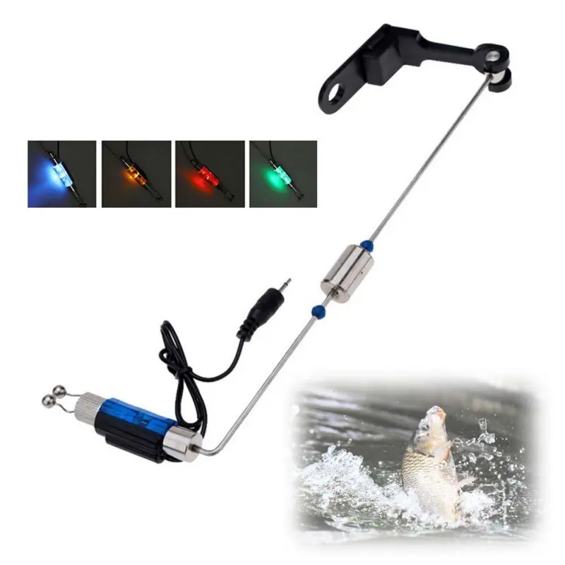 

Fishing Alarm Iron Fishing Bite Hanger Swinger LED Illuminated Indicator fishing lure Fishing Tackle Tools