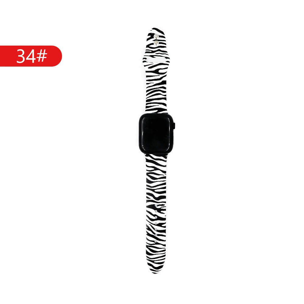 Ремешок для apple watch 5 4 ремешок 44 мм 40 мм correa iwatch 3 ремешок 42 мм 38 мм браслет силиконовый apple watch 5 4 3 2 1 Аксессуары для часов - Цвет ремешка: 34