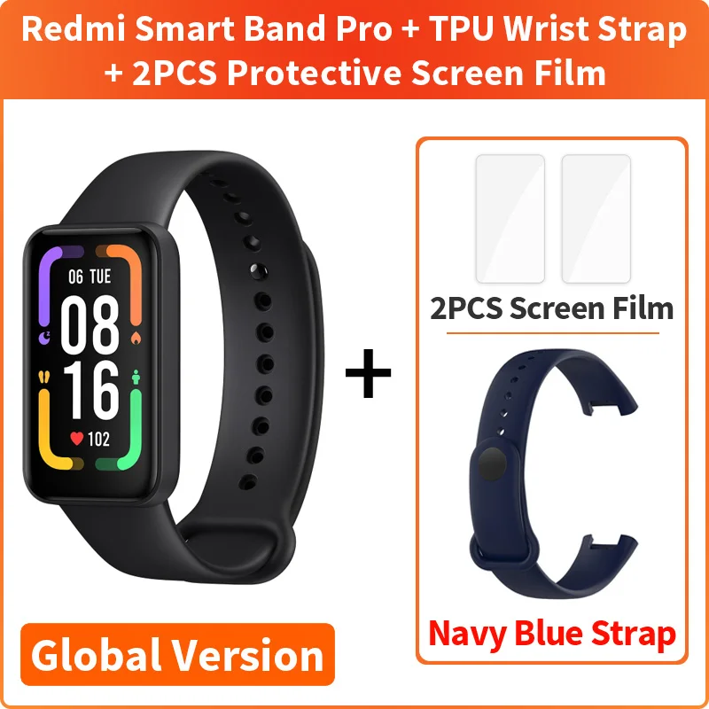 Global Version Xiaomi Redmi Smart Band Pro Mi Bracelet 6 Color AMOLED 1.47'' Full Display Blood Oxygen Heart Rate Sleep Tracking 