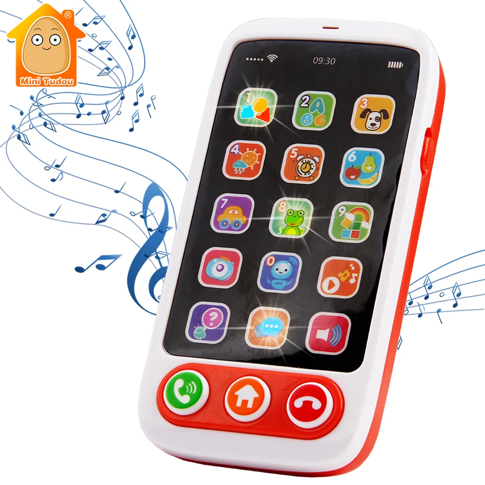  Kids Learning Toys Baby Mobile Phone Toy English Machine With Light Musical Babyphone Children Educ