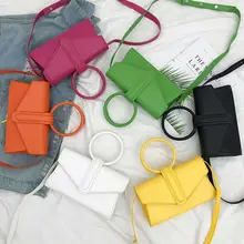 Маленькая свежая сумка-мессенджер с ручкой-кольцом женская сумка через плечо из искусственной кожи сумка с магнитной пряжкой простая сумка на плечо США