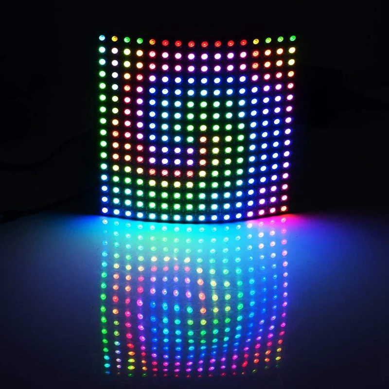 

WS2812B 16x16 Pixel 256 Pixels Digital Flexible LED Panel Individually Addressable 5050 RGB Full Dream Color DC5V