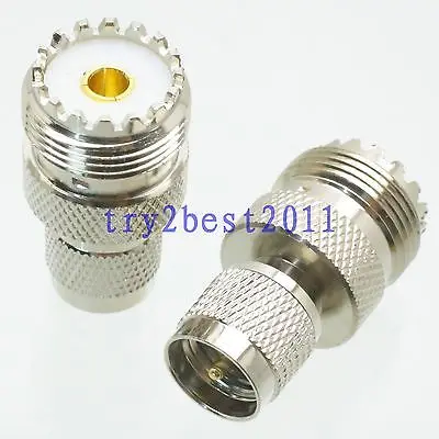 

DHL/EMS 50 Sets 1pce Adapter connector UHF SO239 jack pin to miniUHF plug pin COAXIAL straight -C1