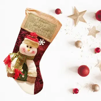 

Christmas Stockings Santa Candy Bag Sock Kids Gift Christmas Decorations For New Year Home Natal Navidad Decor