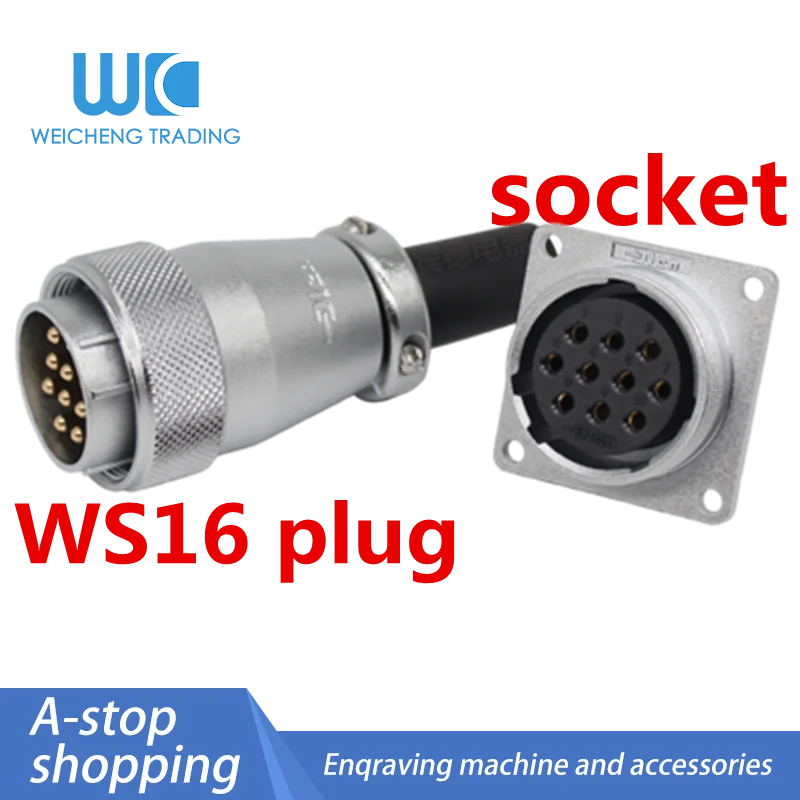 Авиационная розетка WS16 2 ядра 3 4/5/6/7/8/9 core 4579 pin 10 ядер мужской и женский провод Промышленный разъем|Детали