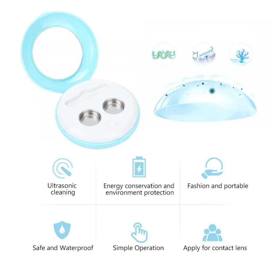 Nettoyeur Ultrason портативный мини автоматическая ультразвуковая Очищающая машина контактные линзы очки Очиститель Ultrassom