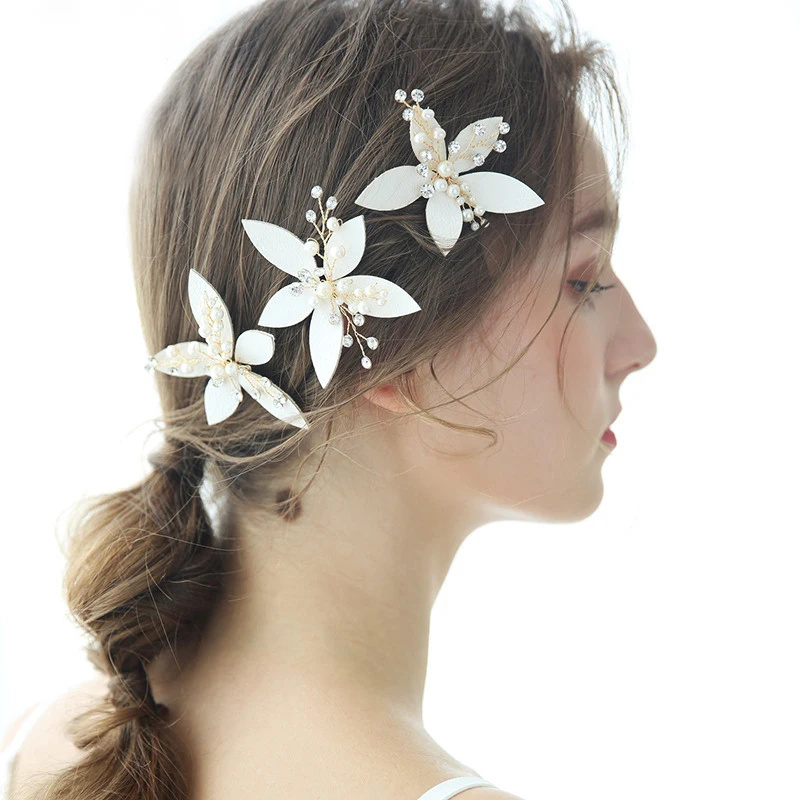 

NiuShuya New Women Girls Hair Clips Flowers Wedding Hairpins Nice Fashion Elegant Adult Accessories Headwear