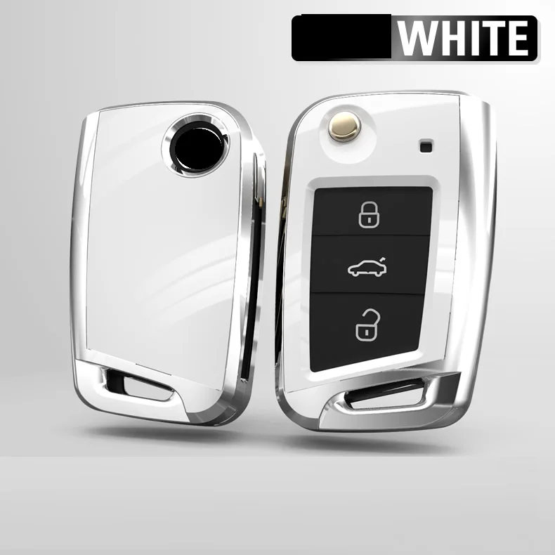 Чехол для автомобильного ключа с 3 кнопками SEAT Leon Ibiza CUPTRA Skoda Octavia Combi Key держатель