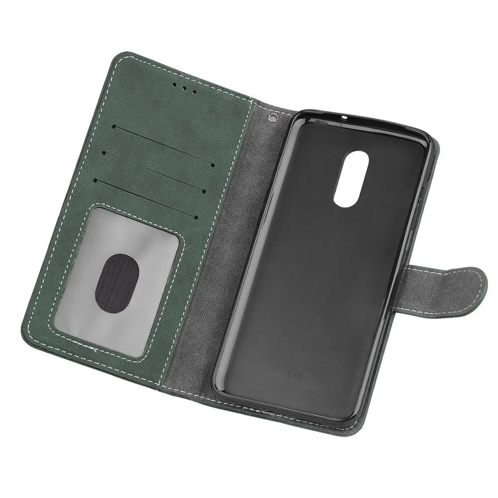 Cheap 100pcs/lot Vintage Scrub 3 card flip wallet leather cover case for One plus 5 5T 6 7 7 Pro Oneplus 5 5 T 6 7 7 Pro shell 29