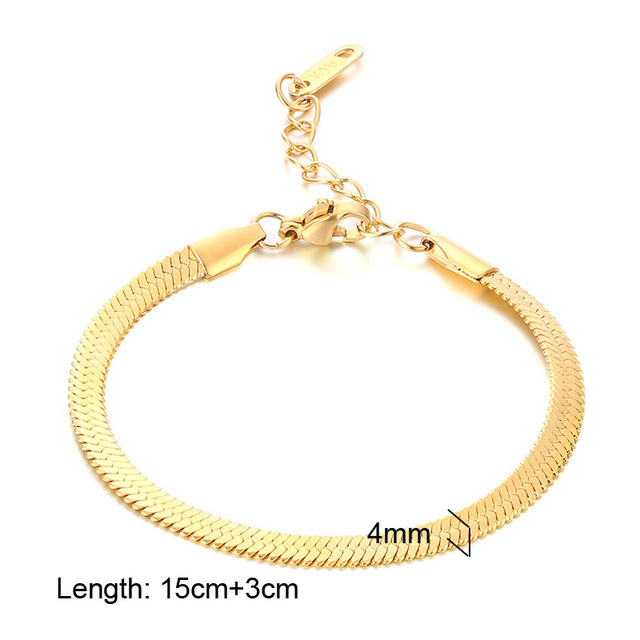 Twist Rope Chain Bracelet for Women Stainless Steel Bracelets Female Wrist Adjustable Length Party Layering Jewelry