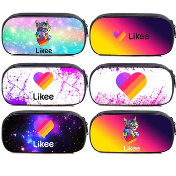 

3D Print "LIKEE 1 (Like Video)" Pencil Case Women Russia Likee Pencil Box Girls Cosmetic Cases Makeup Bag School Supplies Girls