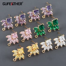 

GUFEATHER M1123, jewelry accessories, 18k gold-plated, copper metal, goldfish, pendant, jewelry making, diy earrings, 10pcs/lot