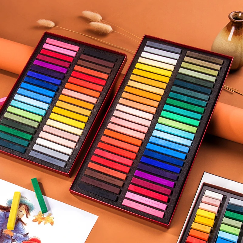 12/36 Colors Bright Dry Painting Crayons Set Soft Pan Pastel Pencils Art  Drawing Chalk Color Crayon Brush Stationery For Student