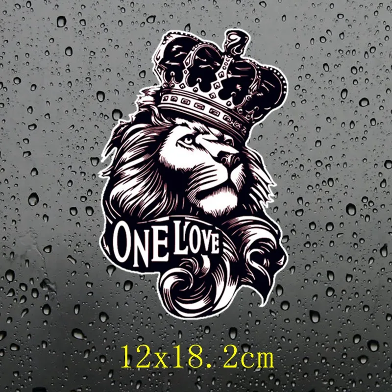 One Love Lion Crown Animal Cars Sticker 3D Waterproof Vinyl Decal Auto  Products Accessories Cars Bumper Door Sticker Decoration _ - AliExpress  Mobile
