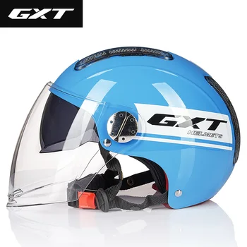 

GXT Motorcycle Helmet Open Face Dual Lens Visors Moto Helmet Electric Bicycle Helmet Summer Scooter Motorbike Helmet Casco Moto