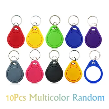 

10Pcs M1 S50 IC Card Changeable Writable Keyfobs Key Tags M1 13.56Mhz Rfid NFC Keyfobs Block 0 Sector Writable Multi Mix Color