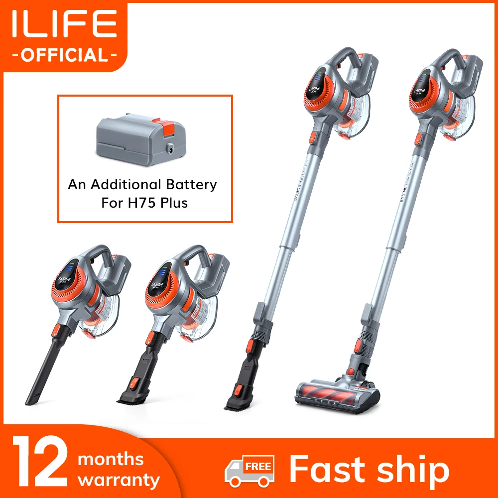 Easine By Ilife H75/h75plus Handheld Vacuum Cleaner, Cordless 22kpa