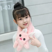 Детский меховой воротник, детский шарф, богемная шаль Зимний кашемировый шарф, шарф с кроличьим мехом для девочек