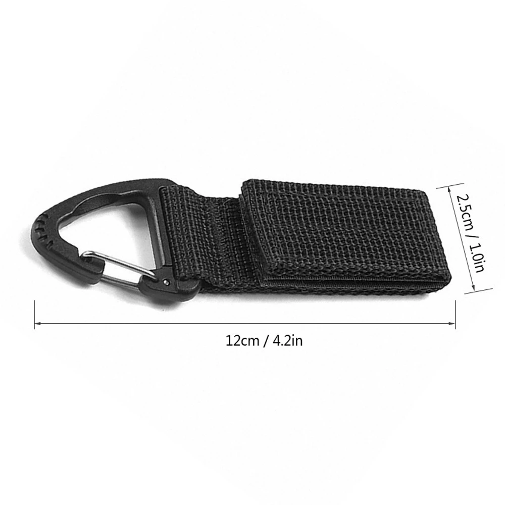 Climbing Carabiner Outdoor Tactical Webbing Buckle Nylon Carabiner Keychain Multi Functional Mountaineering Tactical Keychain MOLLE Belt Key Clasp