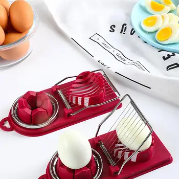 

Kitchen Multi-function Egg Cutter Fruit and Vegetable Two-in-one Slice Cut Flower Slicer Egg Stainless Steel Dual-use Slicer