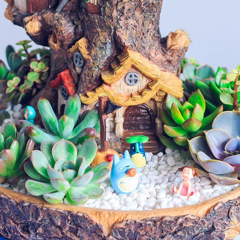 Y. DSHH Flowerpot Planter Dreams Forest Tree House Decor Succulent Plant Pots Balcony Table Desktop Decoration Multi-pot Cute