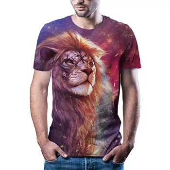 

2020 3D printing T-shirt tiger leisure sports top t-shirt men / women hip hop street style T-shirt cool men's top xxs-6xl