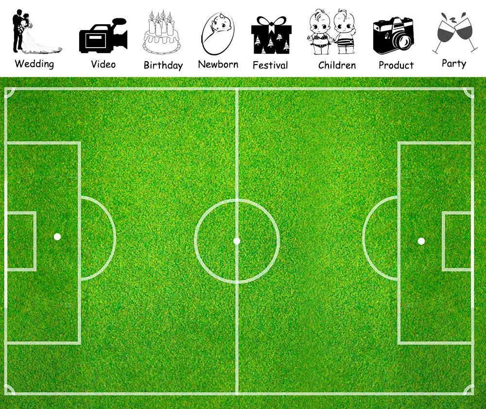 Зеленая трава футбольное поле фон футбольная тематическая вечеринка на день рождения фотография Фон детский Душ Баннер студия плакат