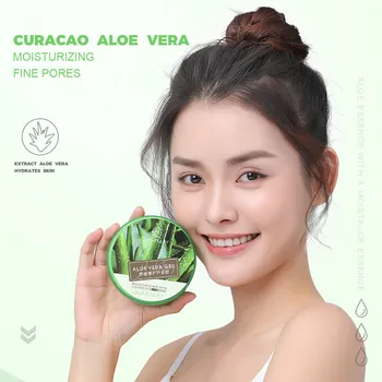 

Facial Soap Natural Aloe Vera Acne Smooth Gel Acne Treatment Moisturizing Lotion Facial Cream for Hydrating Repair AfterSun#0515