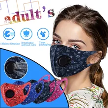 Mascarilla lavable para adultos, máscara para polvo reutilizable con válvula de respiración, protector facial